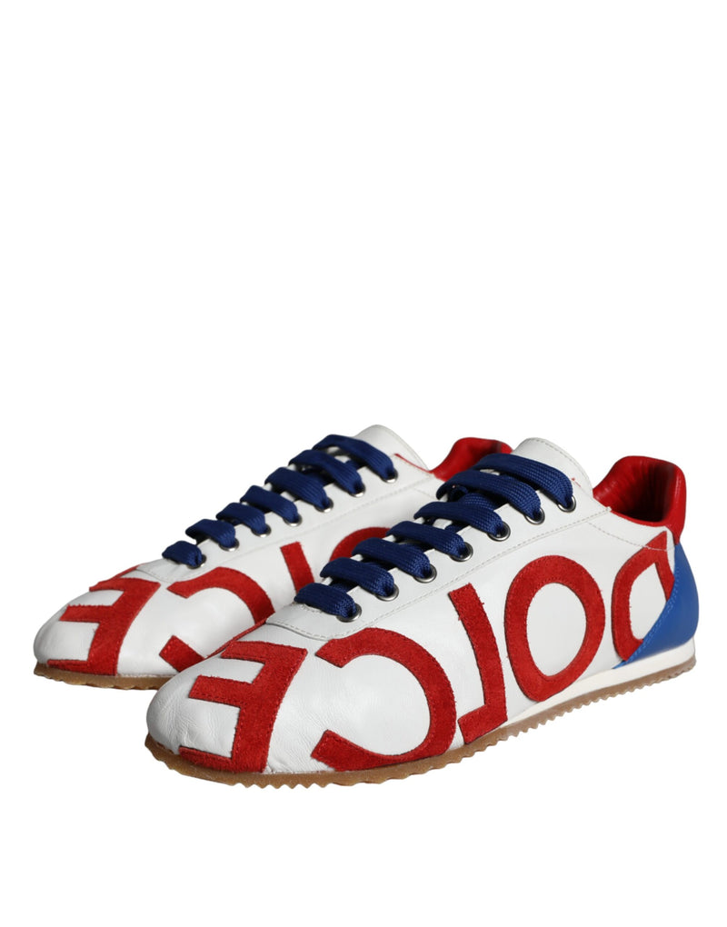 Dolce & Gabbana Multicolor Leather Logo Casual Sneakers
