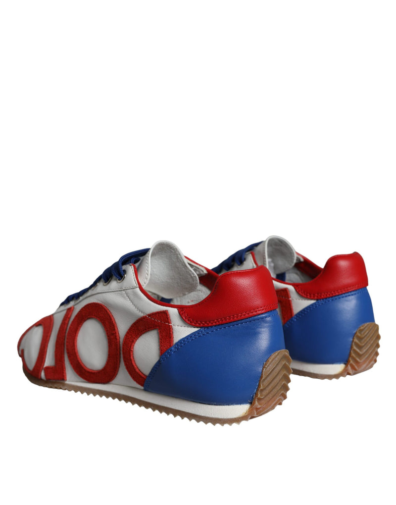 Dolce & Gabbana Multicolor Leather Logo Casual Sneakers
