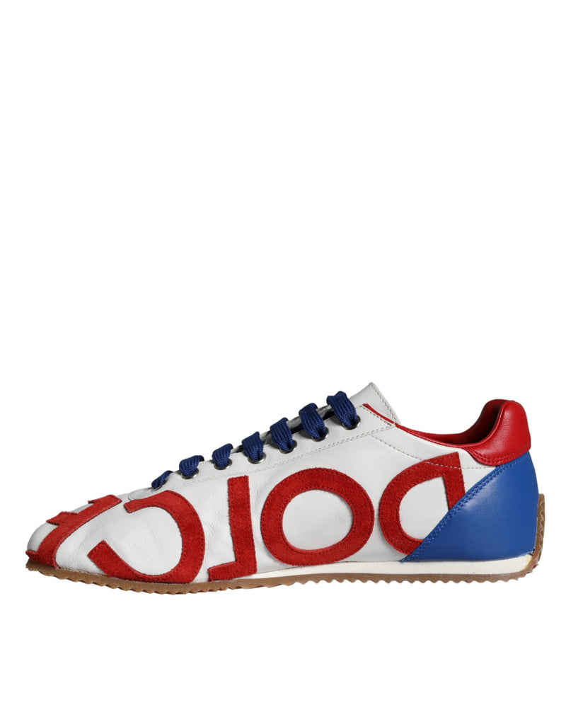 Dolce & Gabbana Multicolor Leather Logo Casual Sneakers