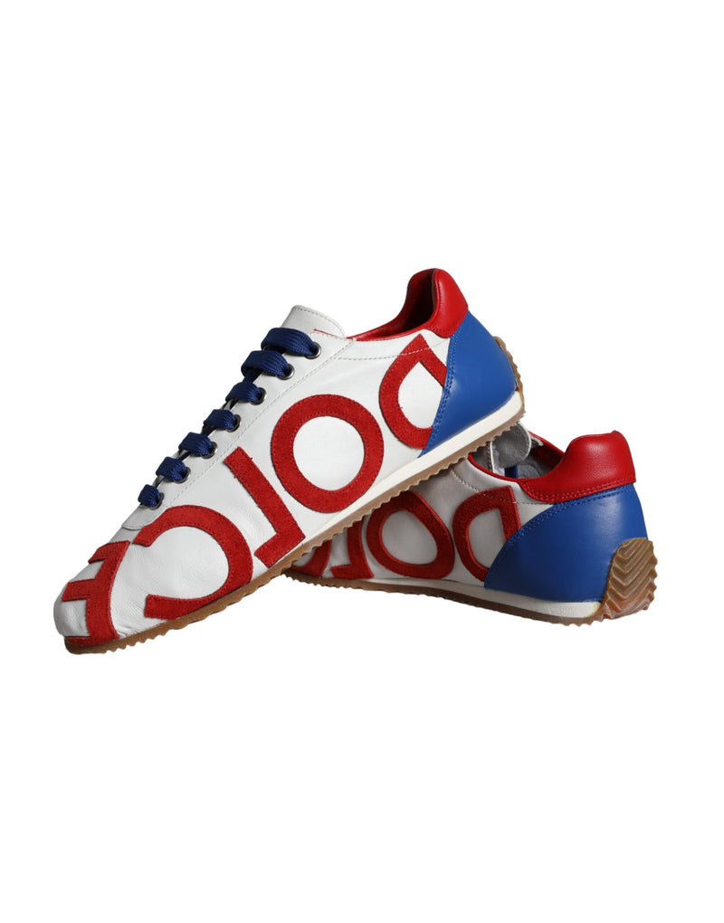 Dolce & Gabbana Multicolor Leather Logo Casual Sneakers