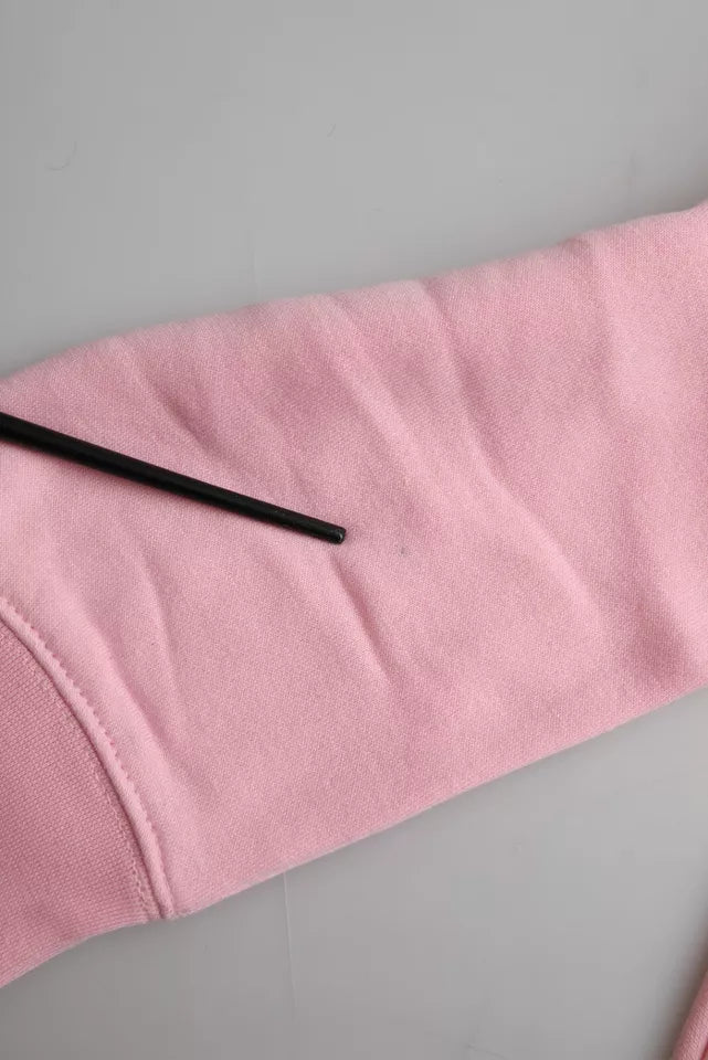 Philippe Model Pink Cotton Logo Print Long Sleeve Pullover Sweater