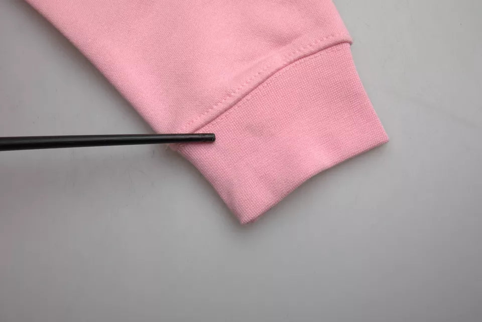 Philippe Model Pull Over Rose en Coton avec Imprimé Logo