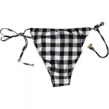 Dolce & Gabbana Black White Check Bikini Bottom
