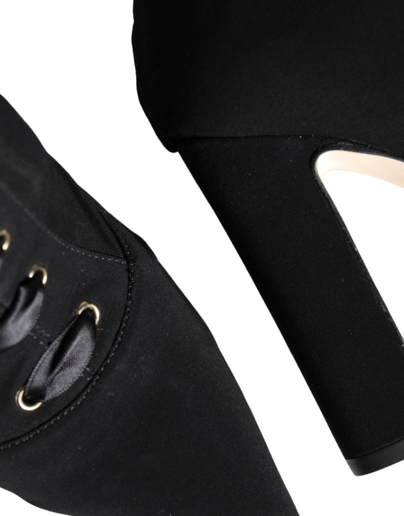 Dolce & Gabbana Black Suede Ankle Booties - Élégance et Confort