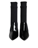 Dolce & Gabbana Black Stretch Stilettos Booties