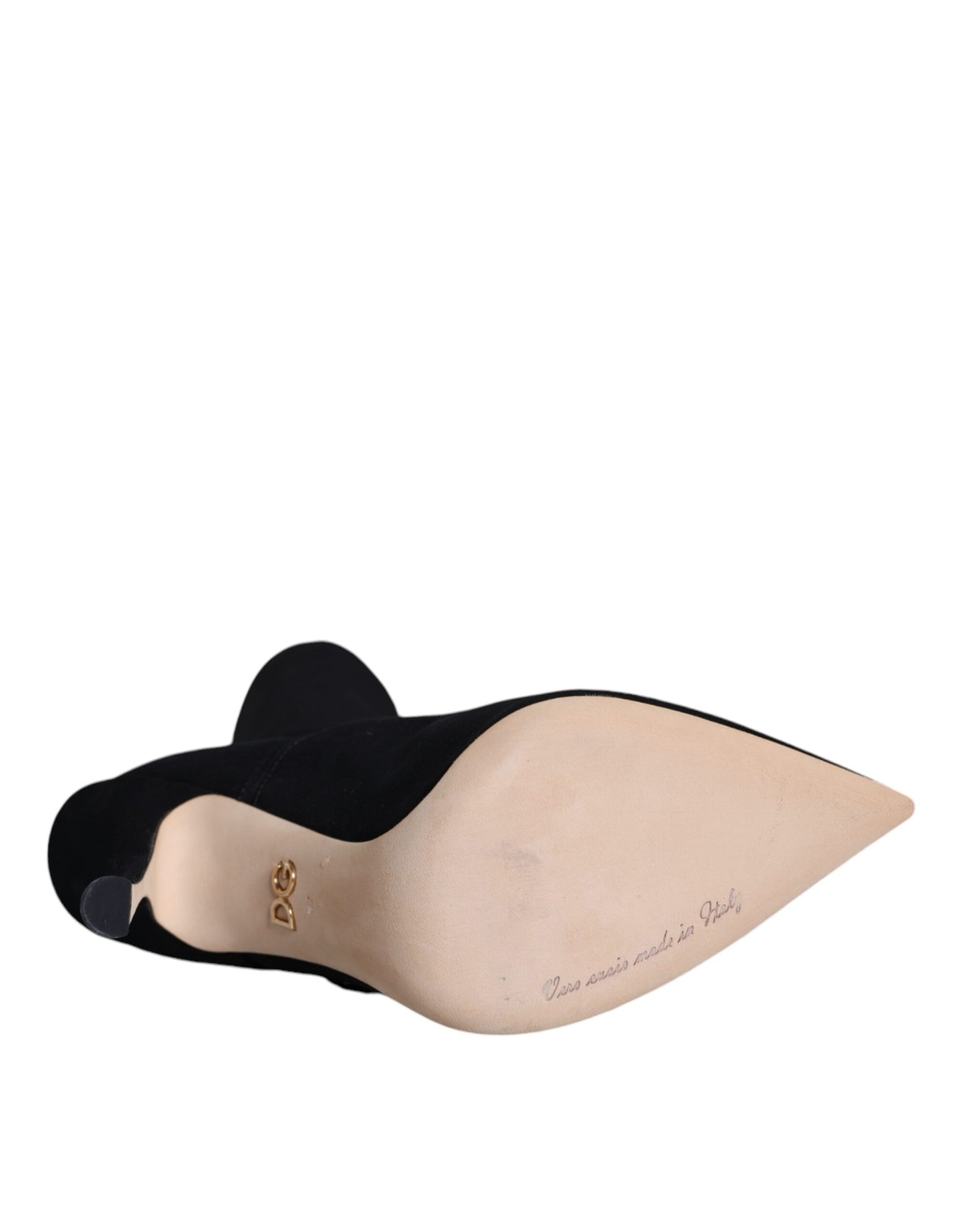 Dolce & Gabbana Zwarte Stiletto Hakken Midcalflaarzen