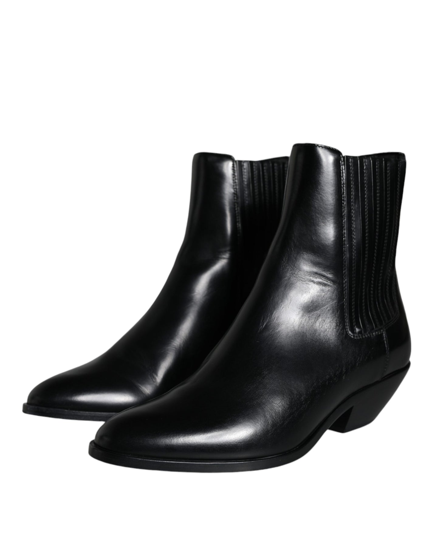 Bottines en cuir noir Dolce & Gabbana