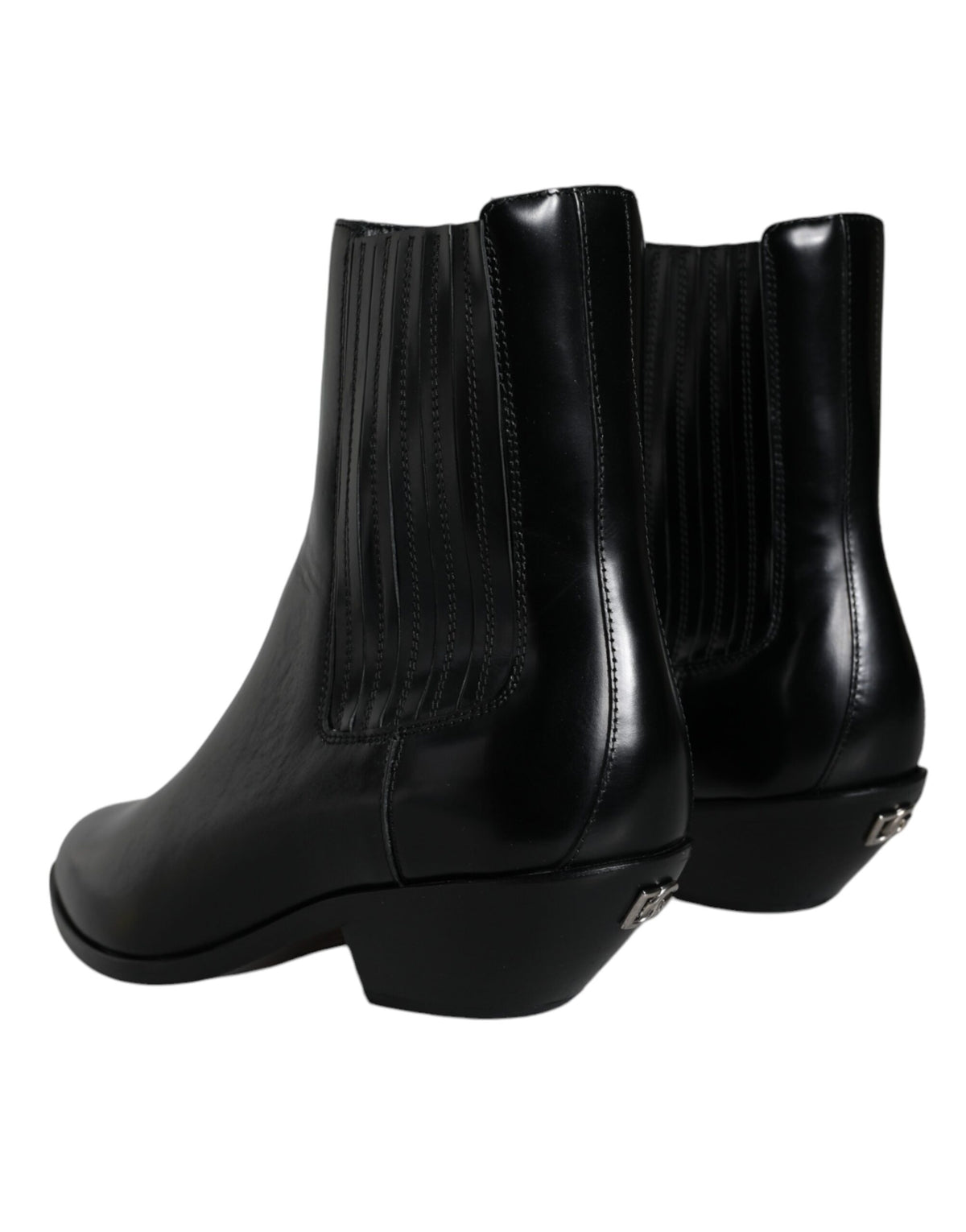 Dolce & Gabbana Bottines en Cuir Noir - Chaussures de Luxe Authentiques