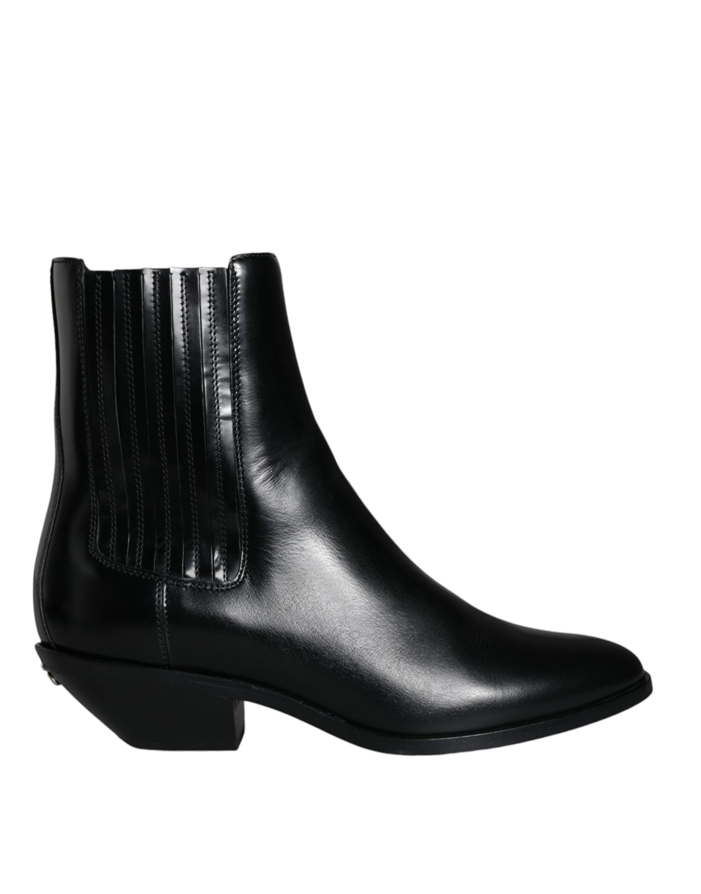 Bottines en cuir noir Dolce & Gabbana