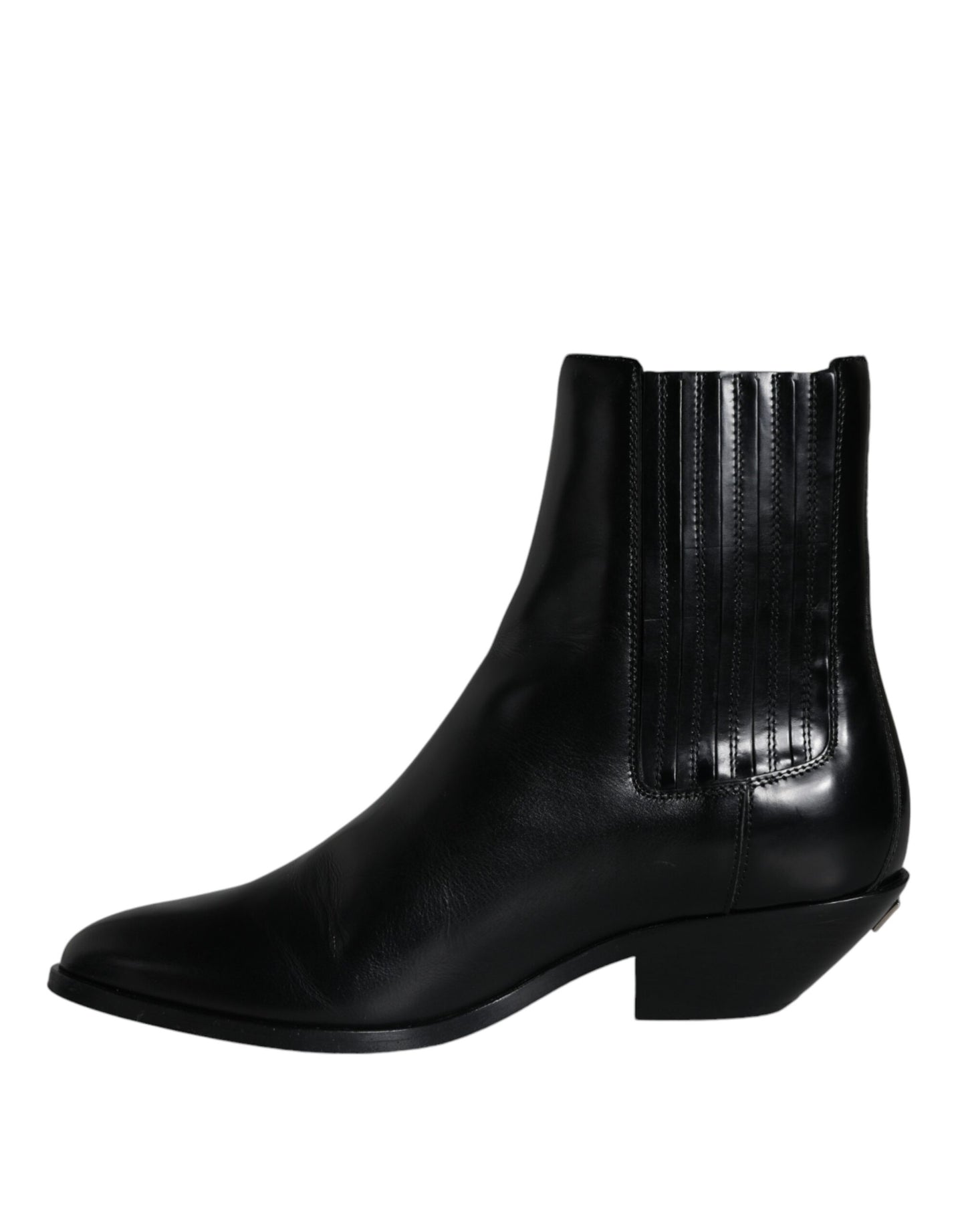 Bottines en cuir noir Dolce & Gabbana