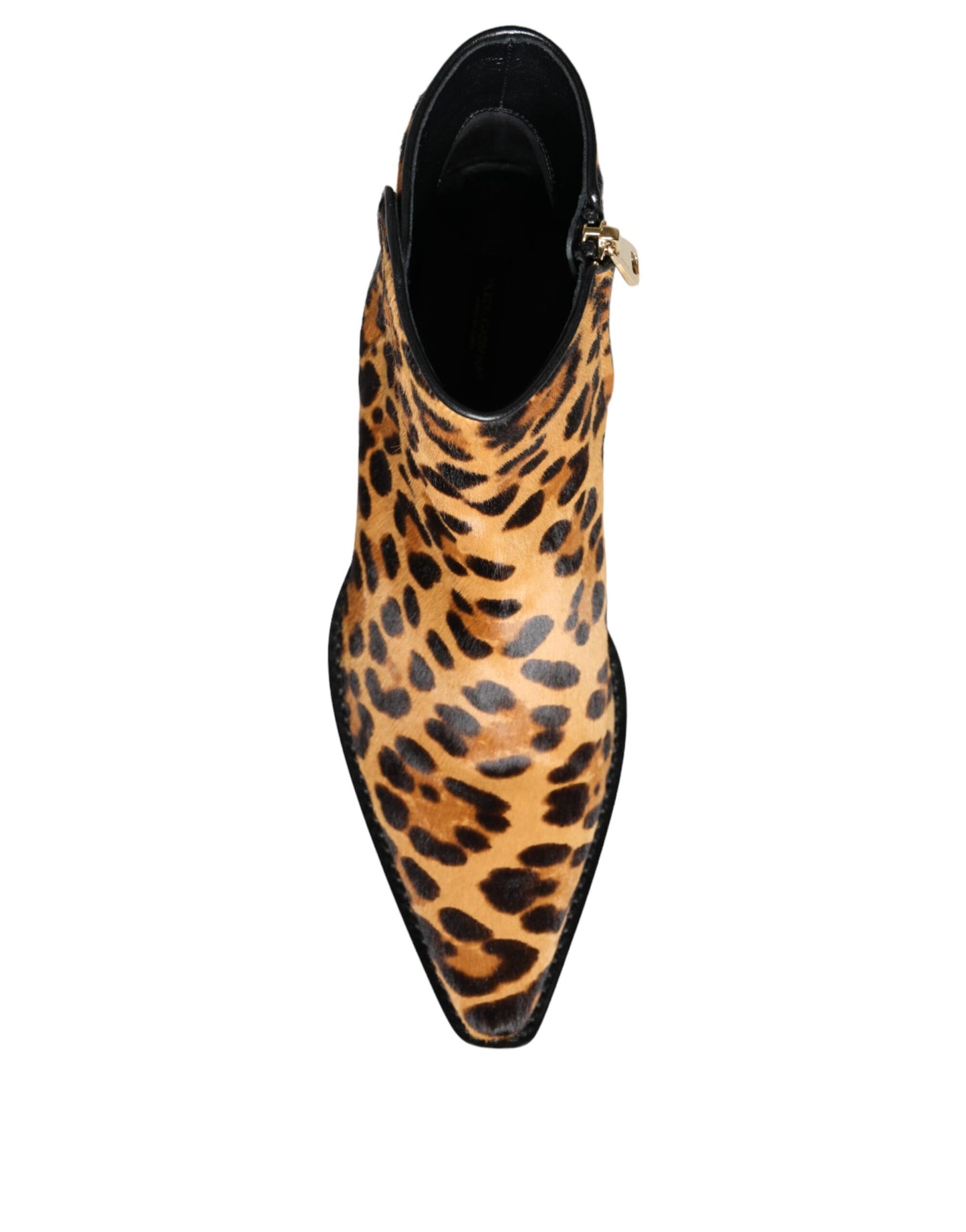 Dolce & Gabbana Bruine Leeuwenprint Kalfsvel Ankle Boots