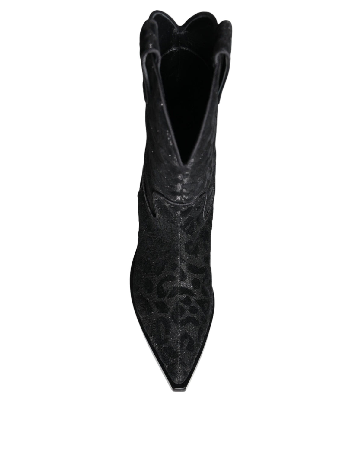 Dolce & Gabbana Bottes Cowboy Léopard Noir et Gris