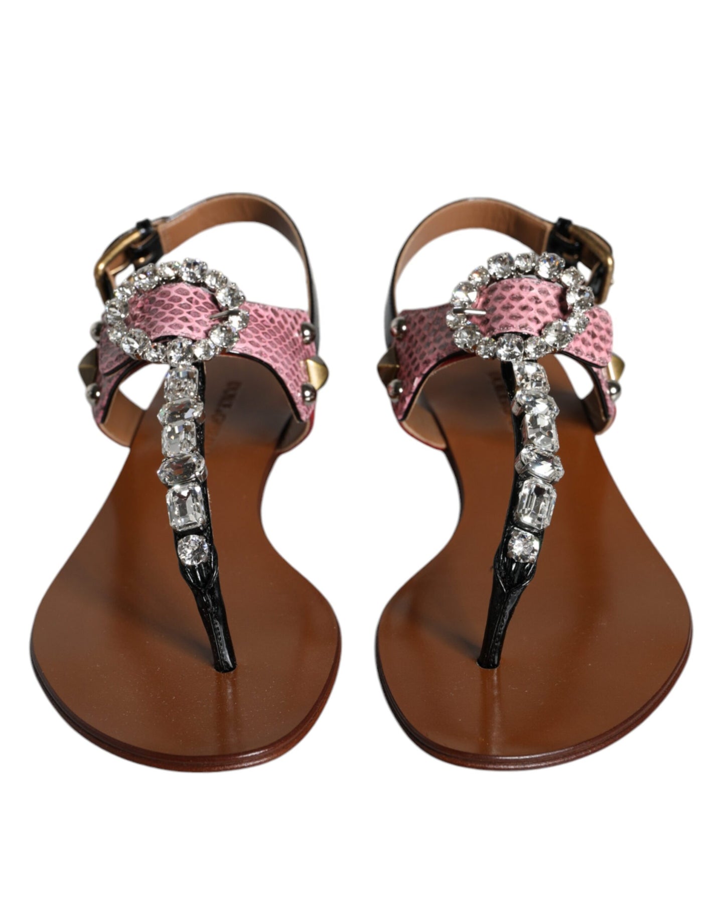 Dolce & Gabbana Multicolor Kristallen Sandalen Slippers