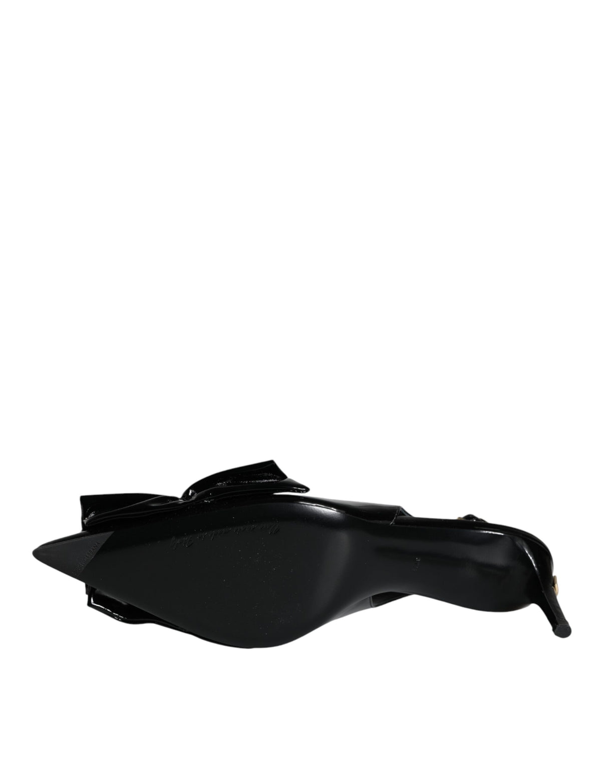 Dolce & Gabbana Black Patent Leather Slingback Heels