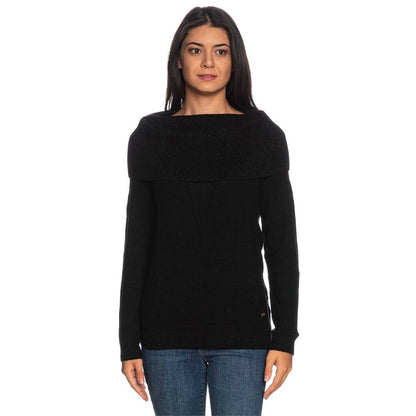 Oui, pull en viscose noir Zee