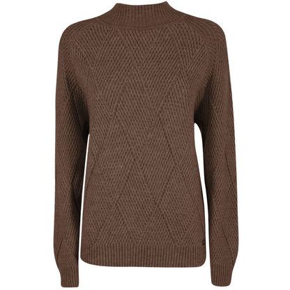 Oui, pull en acrylique marron pour femme Zee
