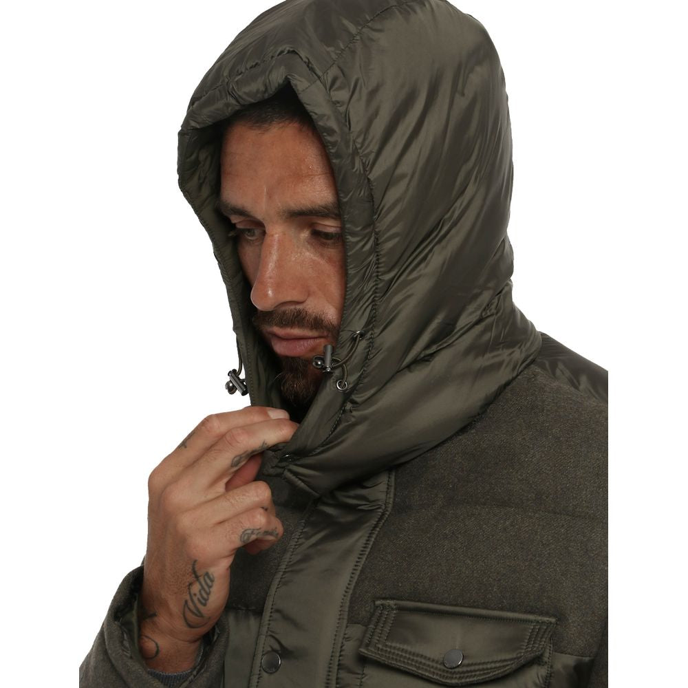 Yes Zee Groene Wollen Herenjas