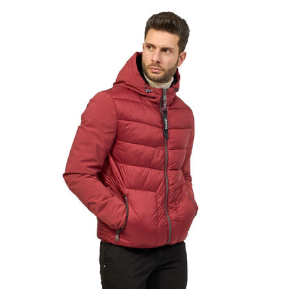 Oui, veste en nylon rouge pour homme Zee
