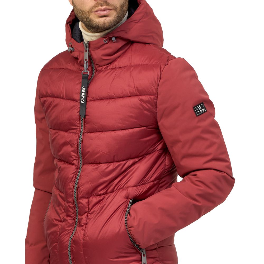Oui, veste en nylon rouge pour homme Zee