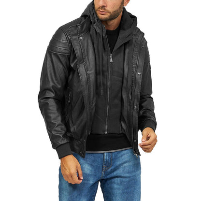 Oui, veste pour homme en polyéthylène noir de la marque Zee.