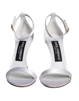 Dolce & Gabbana KEIRA White Heels Ankle Strap Sandals