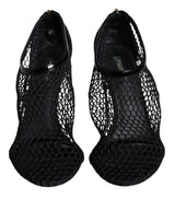 Dolce & Gabbana Keira Sandals en Cuir Noir avec Bride Cheville