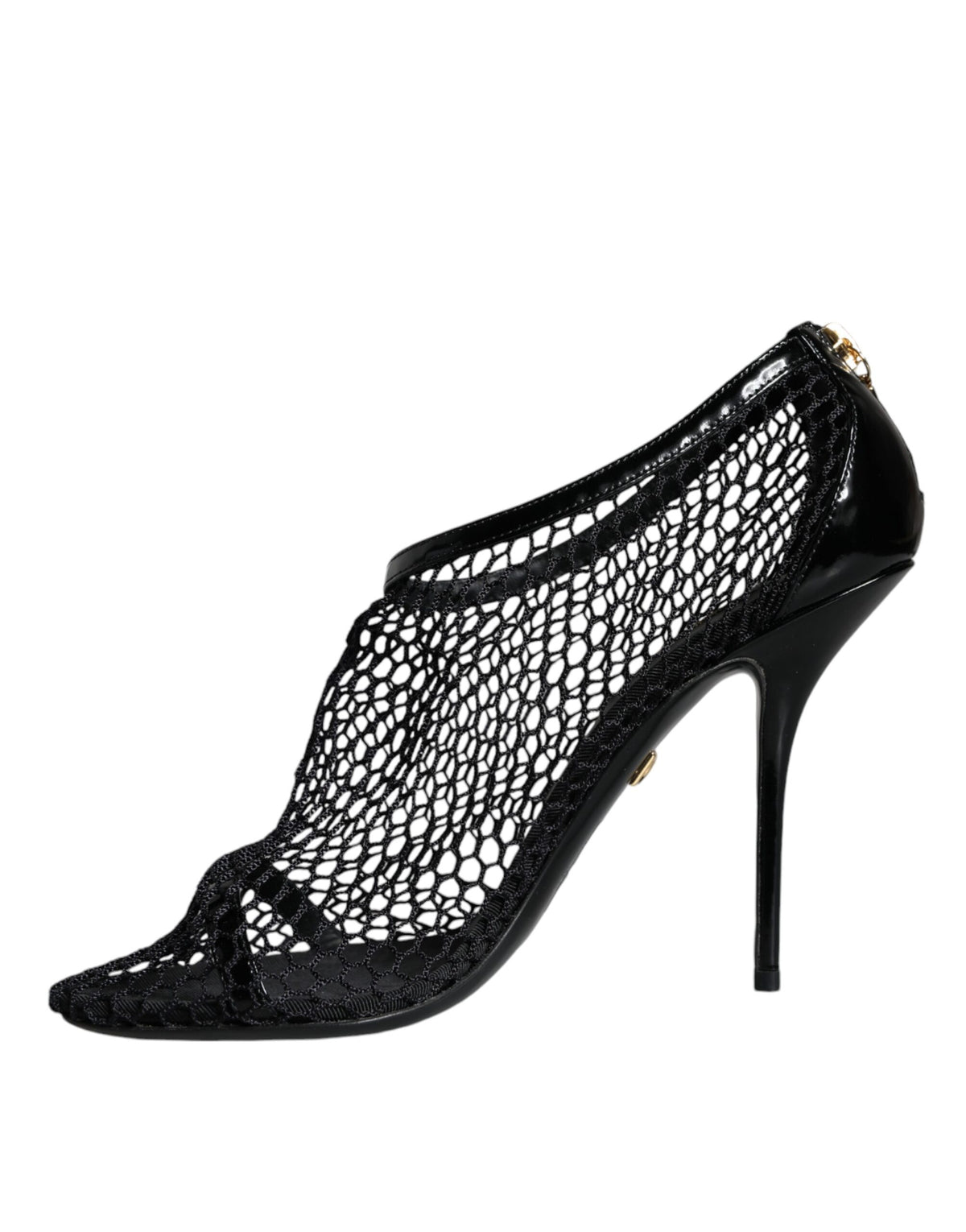 Dolce & Gabbana Keira Sandals en Cuir Noir avec Bride Cheville