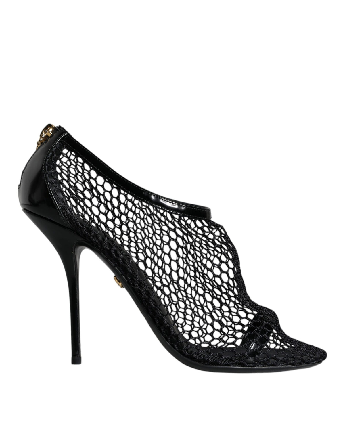 Dolce & Gabbana Keira Sandals en Cuir Noir avec Bride Cheville