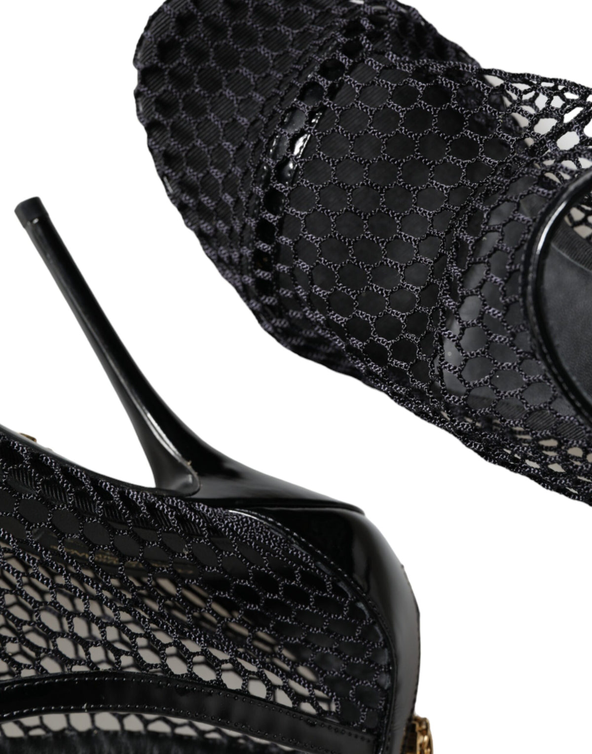 Dolce & Gabbana Keira Sandals en Cuir Noir avec Bride Cheville