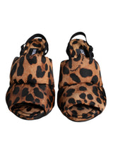 Dolce & Gabbana Brown Leopard Keira Slingback Sandals