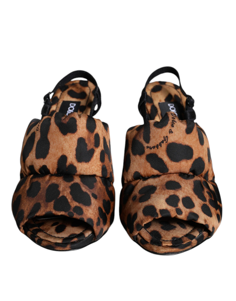 Sandales Dolce & Gabbana Keira Slingback Léopard Marron