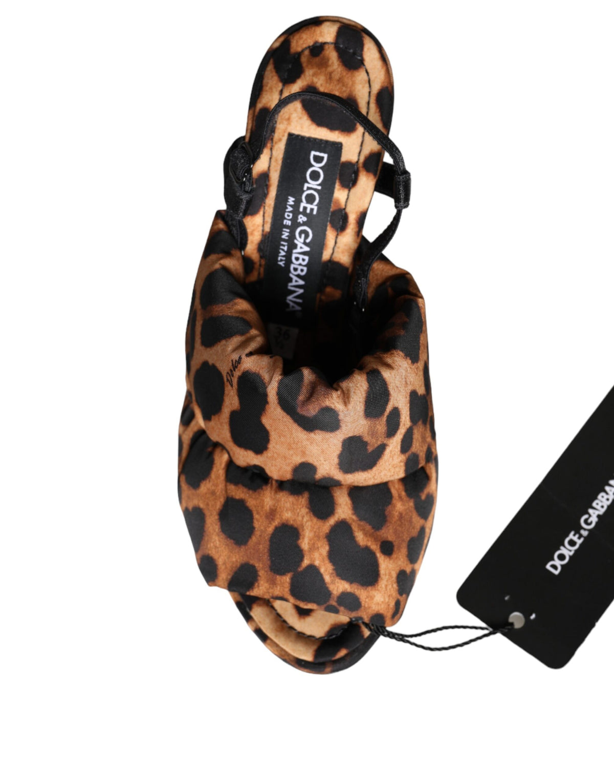 Dolce & Gabbana Brown Leopard Keira Slingback Sandals