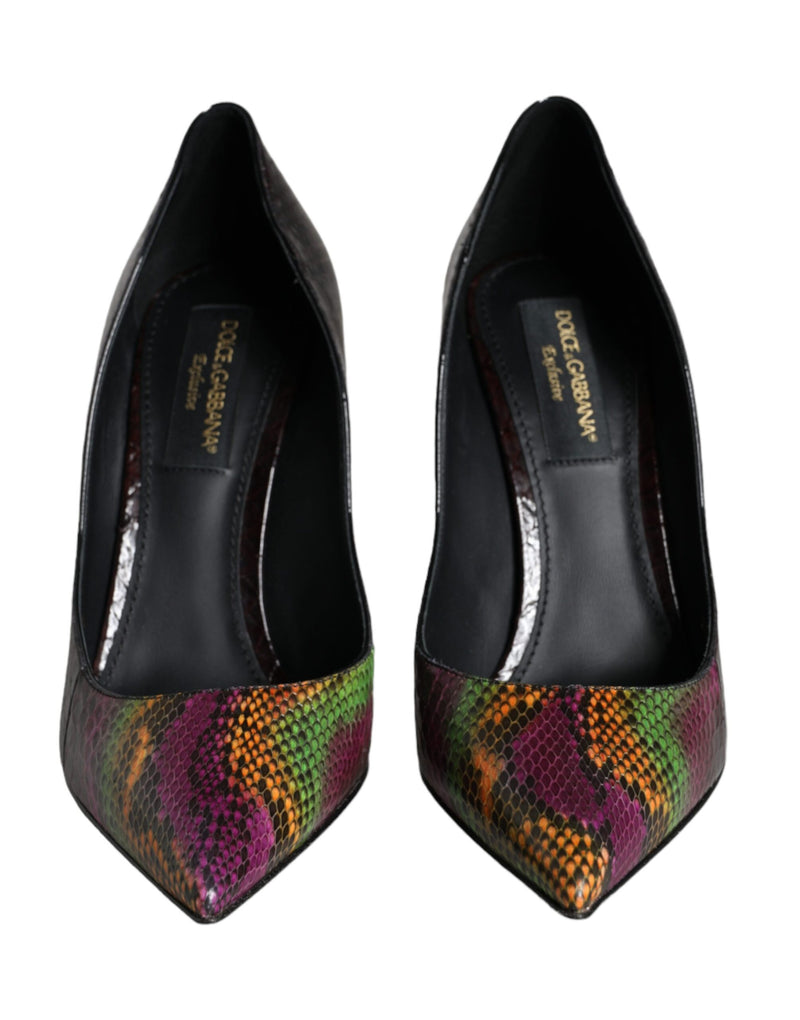 Dolce & Gabbana Multicolor Exotic Leather Heels Pumps