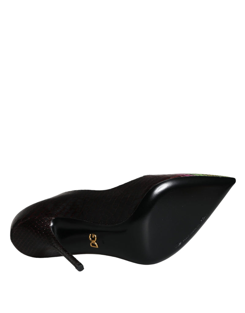 Dolce & Gabbana Multicolor Exotic Leather Heels Pumps