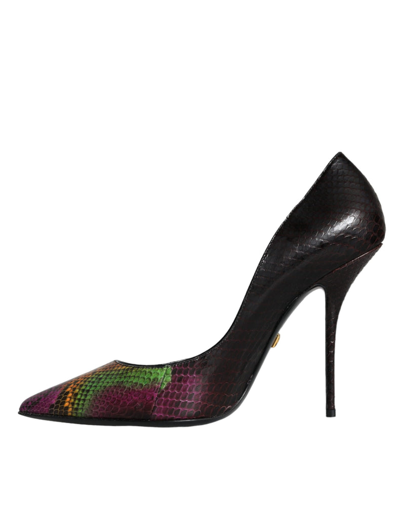 Dolce & Gabbana Multicolor Exotic Leather Heels Pumps