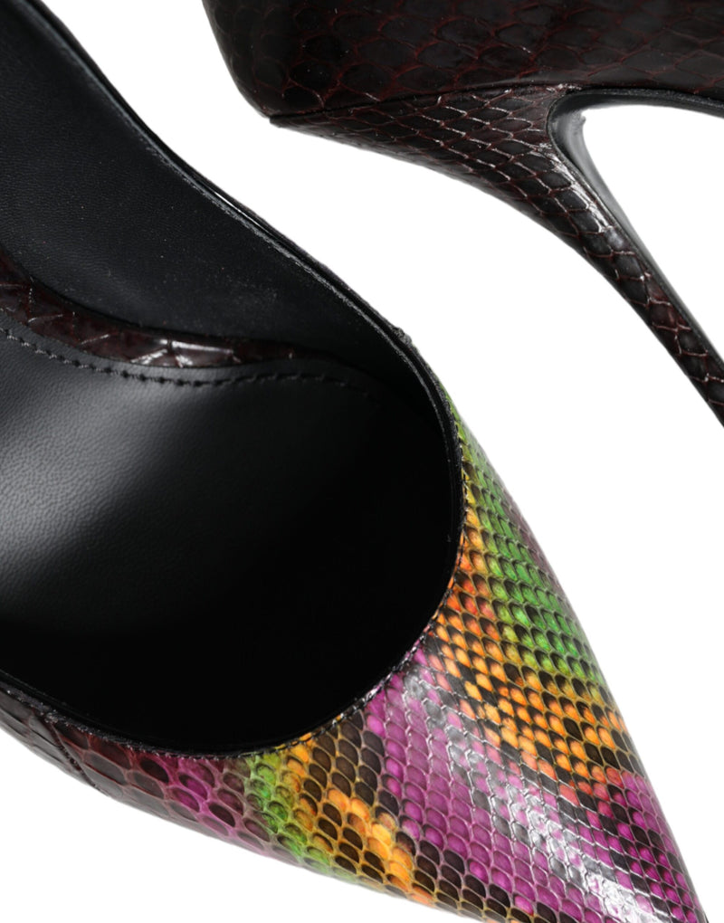 Dolce & Gabbana Multicolor Exotic Leather Heels Pumps