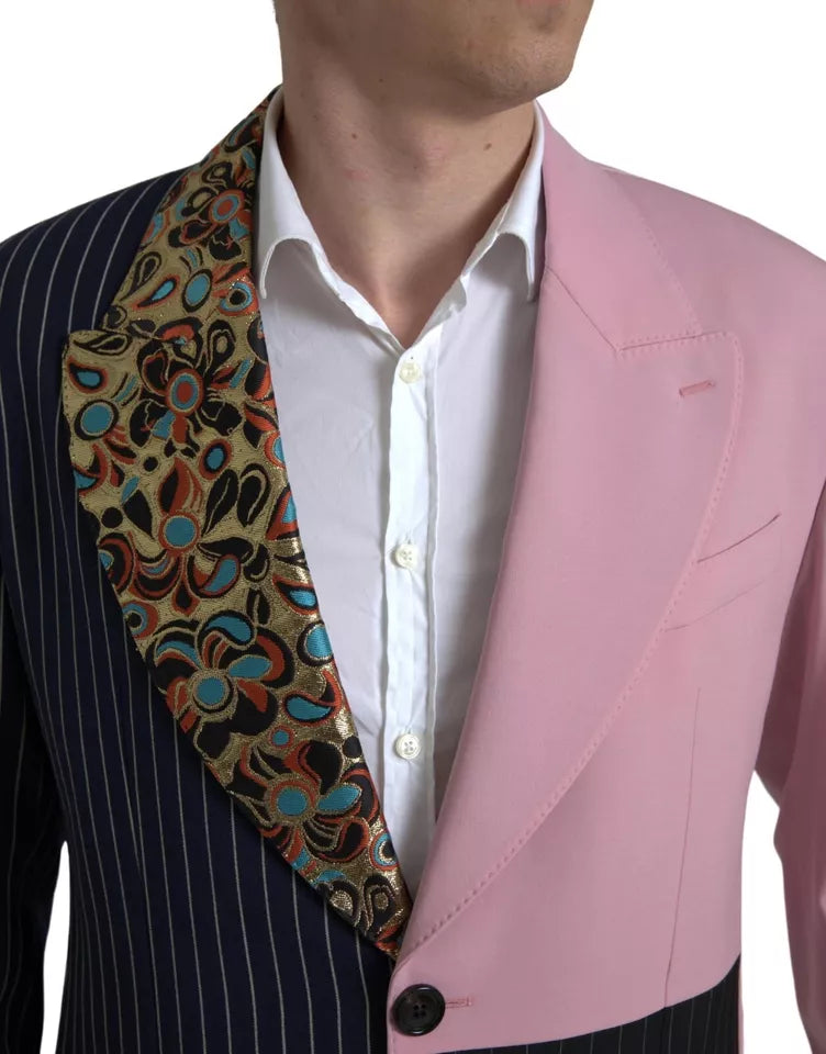 Dolce &amp; Gabbana Blazer met Patchwork in Meerdere Kleuren, Enkellaags