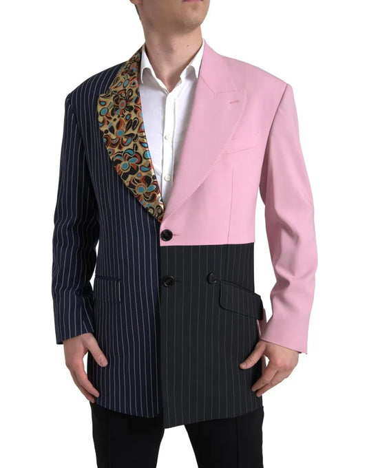 Dolce & Gabbana Blazer met Patchwork in Meerdere Kleuren, Enkellaags