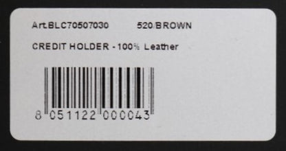 Portefeuille porte-cartes en cuir marron Billionaire Italian Couture
