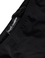 Dolce & Gabbana Black Nylon Bikini Bottom Swimwear