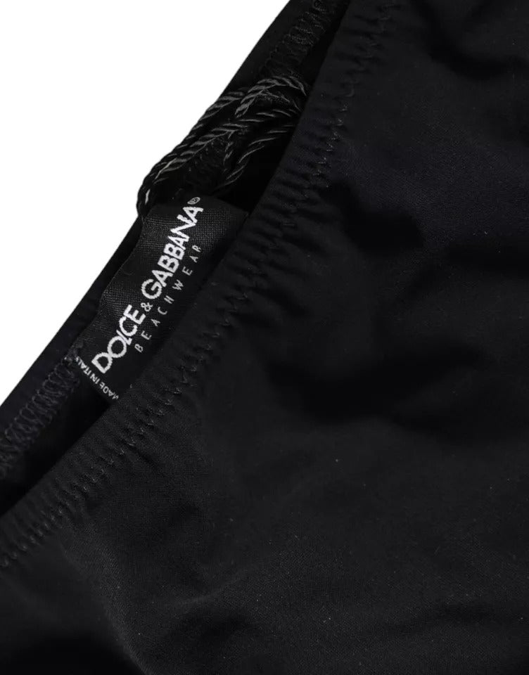 Dolce & Gabbana Black Nylon Bikini Bottom Swimwear