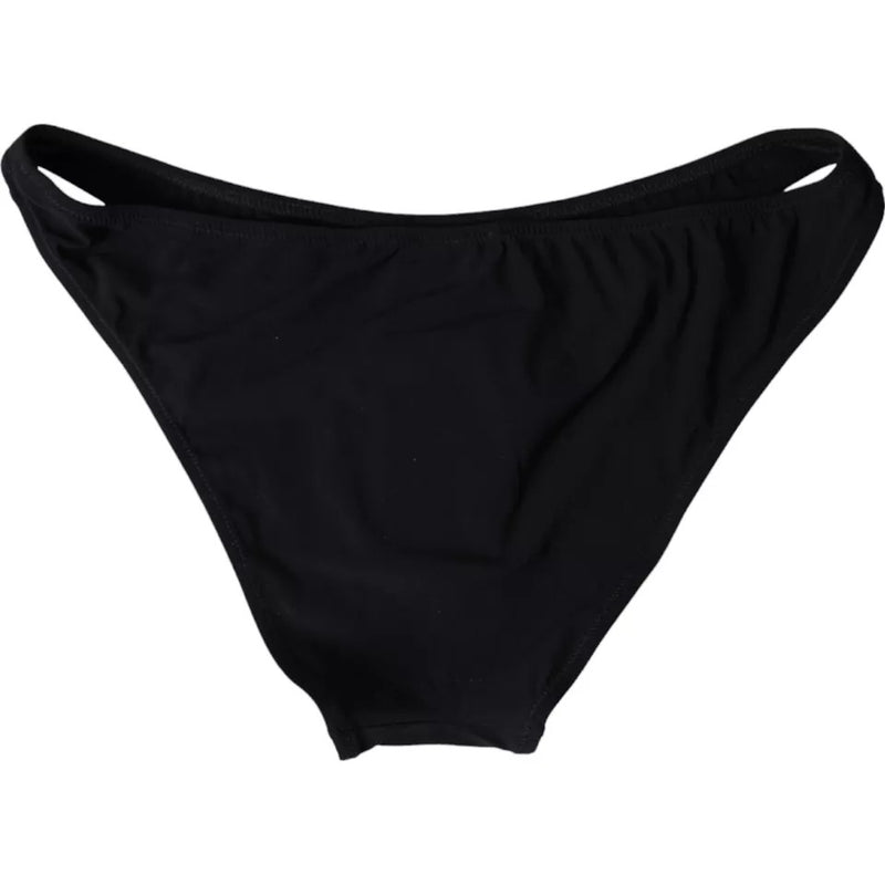 Dolce & Gabbana Black Nylon Bikini Bottom Swimwear