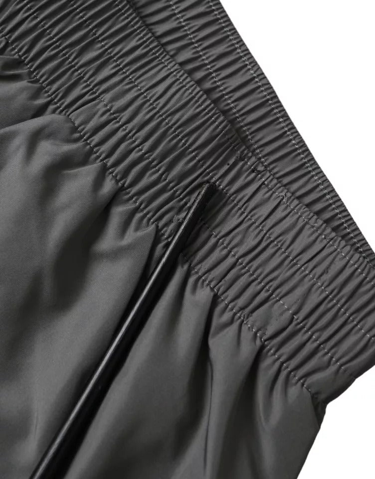 Dolce & Gabbana Dark Gray Polyester Swim Shorts for Men