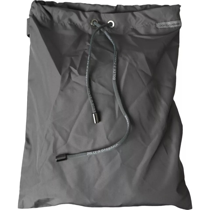 Dolce & Gabbana Dark Gray Polyester Swim Shorts for Men