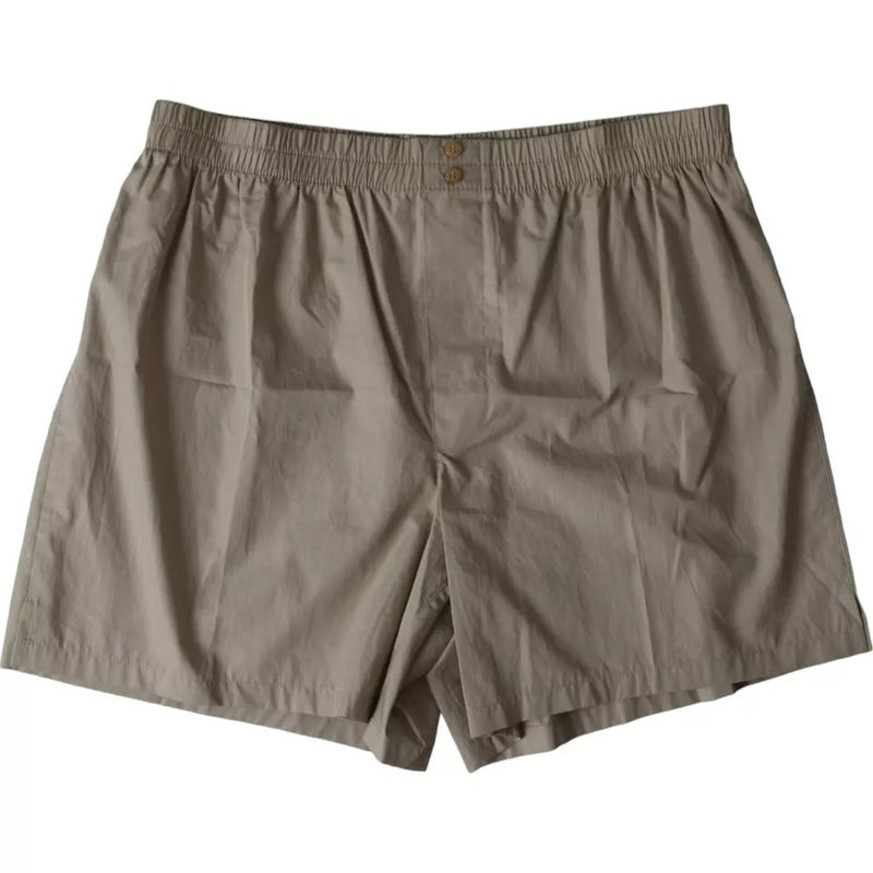 Dolce & Gabbana Brown Cotton Regular Boxer Shorts for Men