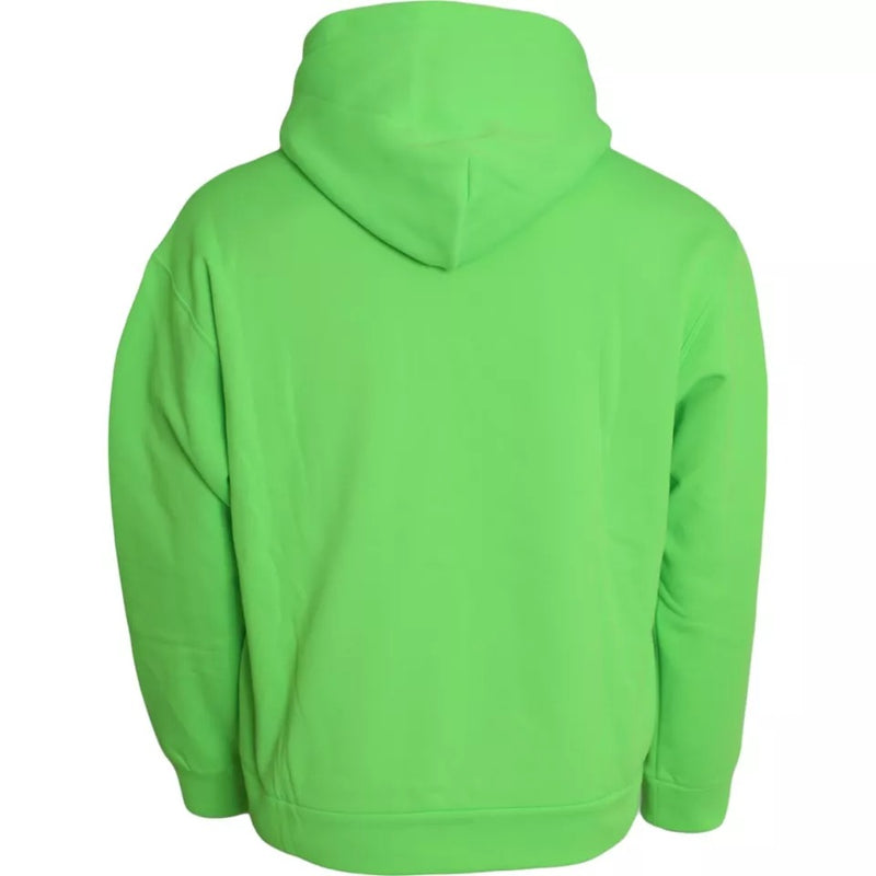 Sweat à capuche pull-over Dolce &amp; Gabbana vert avec logo