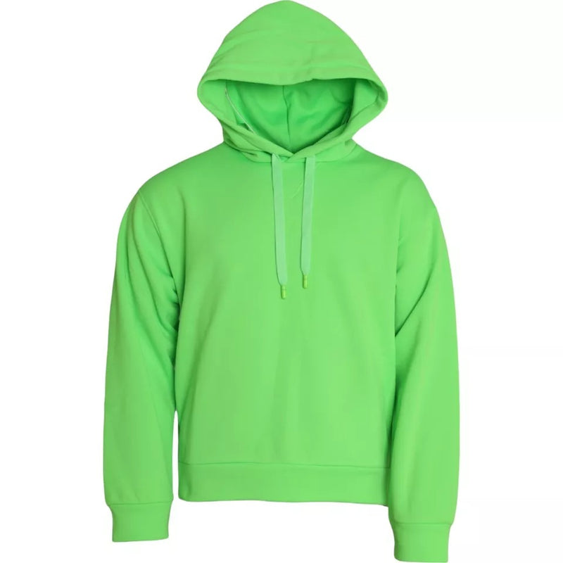 Sweat à capuche pull-over Dolce &amp; Gabbana vert avec logo
