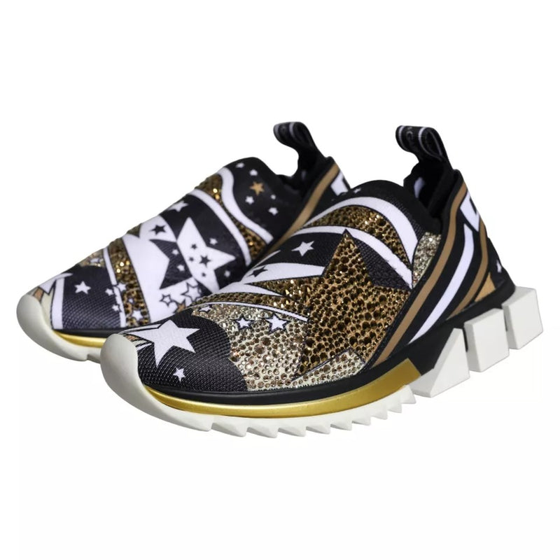 Dolce & Gabbana Multicolor Sorrento Sneakers with Crystal Appliques