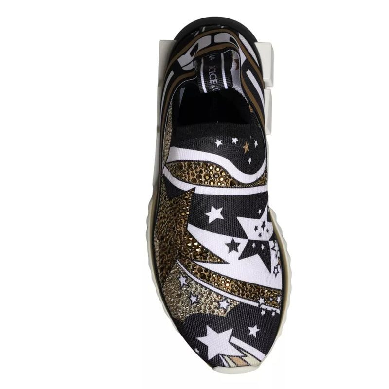 Dolce & Gabbana Multicolor Sorrento Sneakers with Crystal Appliques