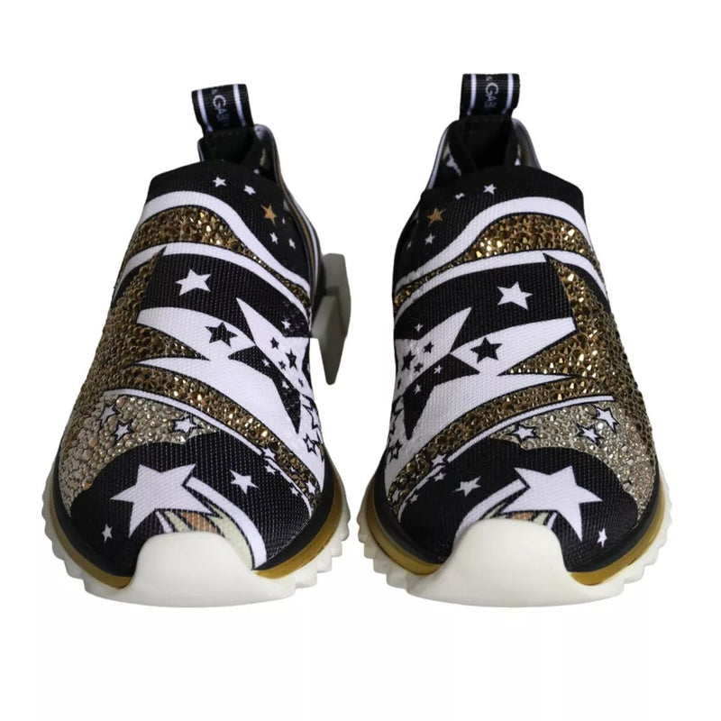 Dolce & Gabbana Multicolor Sorrento Sneakers with Crystal Appliques